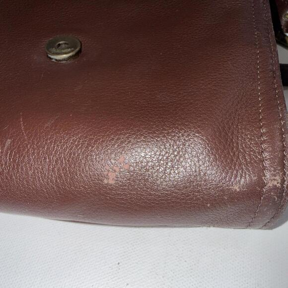 Vintage Y2k Fossil Boho Hippie Gypsy Brown Crossbody Genuine Leather Purse Bag - Picture 6 of 15